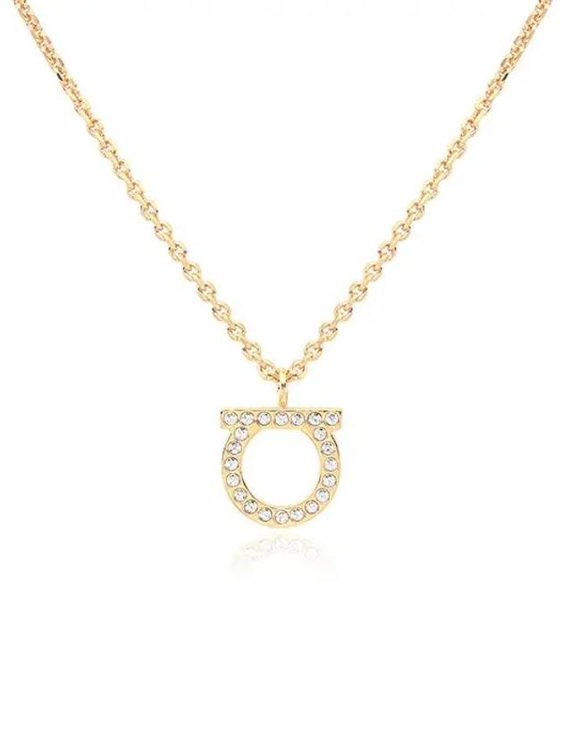 Gancini Crystals Necklace Gold - SALVATORE FERRAGAMO - BALAAN 2