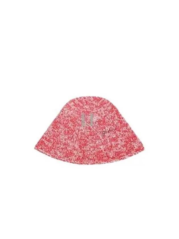 Crochet Ricamo Logo Bucket Hat Red - GANNI - BALAAN 2