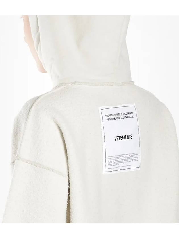 Inside Out Patch Logo Hoodie White - VETEMENTS - BALAAN 5