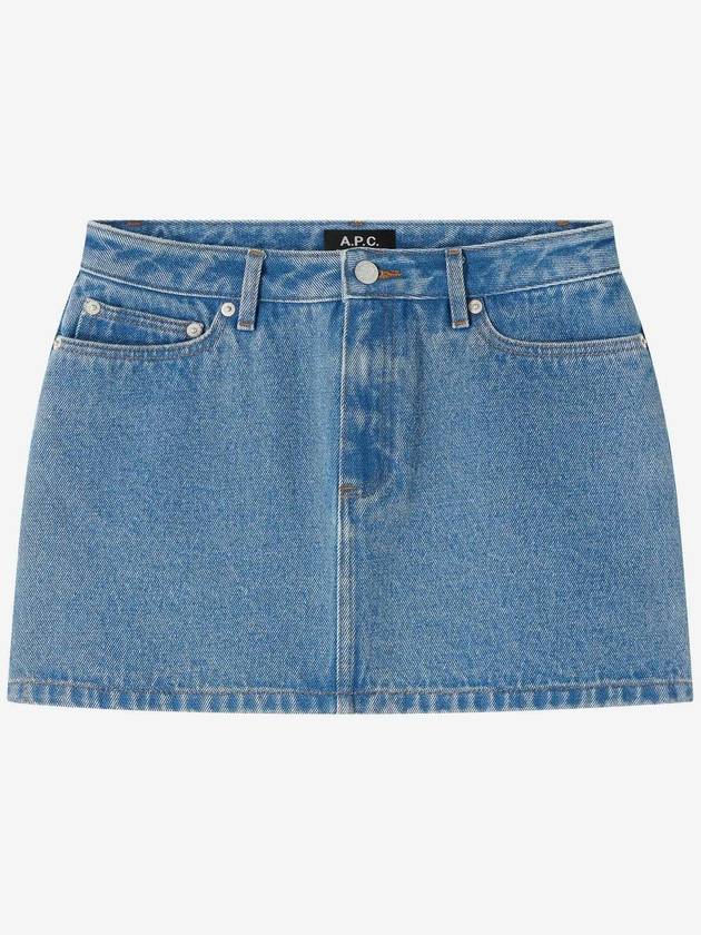 Women's Mini-Jupe Denim H-Line Skirt Blue - A.P.C. - BALAAN 2