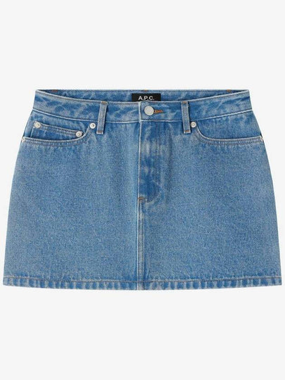 Women's Mini-Jupe Denim H-Line Skirt Blue - A.P.C. - BALAAN 2