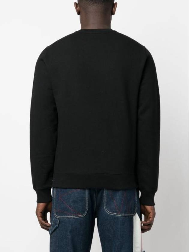 Contour Fox Patch Regular Sweatshirt Black - MAISON KITSUNE - BALAAN 6