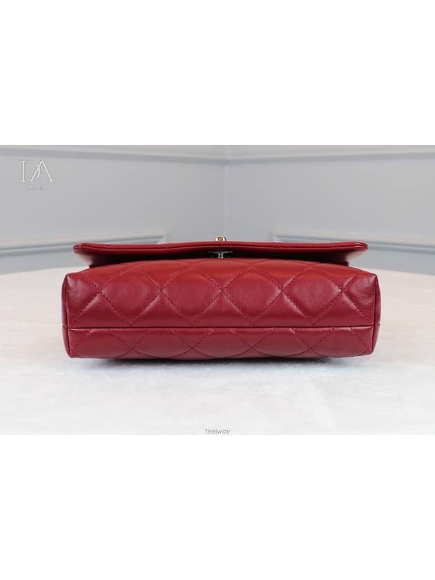 Used luxury goods Daol 24th calfskin chain flap bag red condition A - CHANEL - BALAAN 5