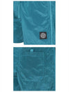 Logo Patch Nylon Metal Swim Shorts Blue - STONE ISLAND - BALAAN 6