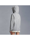 8G00038 809LC 987 Logo Gray Hooded Sweatshirt - MONCLER - BALAAN 3