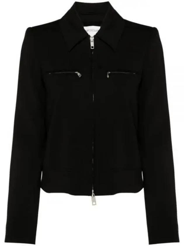 Plava Wool Zip-Up Jacket Black - MAX MARA - BALAAN 2