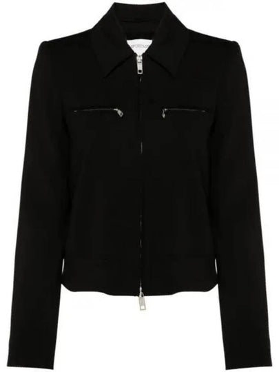 Plava Wool Zip-Up Jacket Black - MAX MARA - BALAAN 2