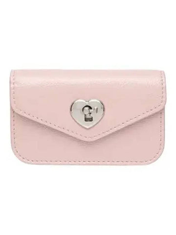 Heart Lock Compact Card Wallet Baby Pink - LE MASQUE - BALAAN 1