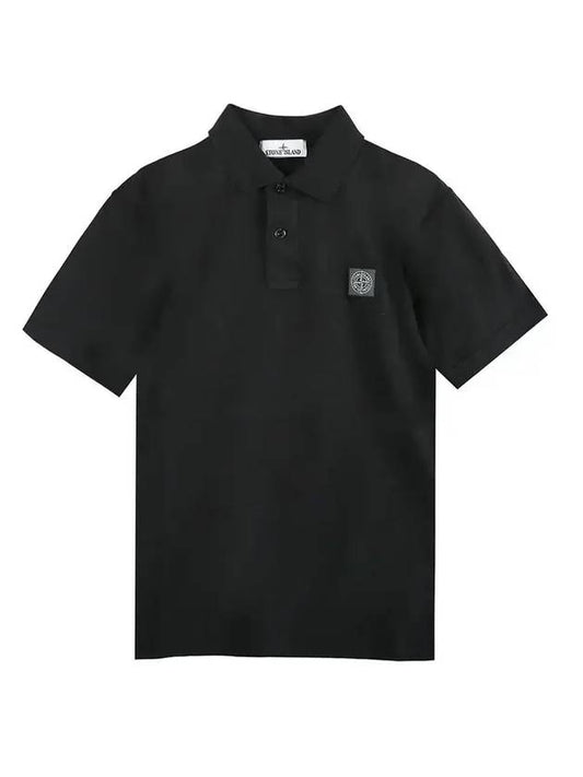 Logo Patch Short Sleeve PK Shirt Black - STONE ISLAND - BALAAN.