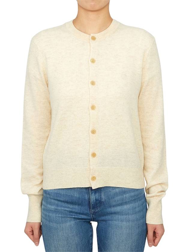 Yak Wool Fitted Fit Cardigan Ivory - ACNE STUDIOS - BALAAN 1