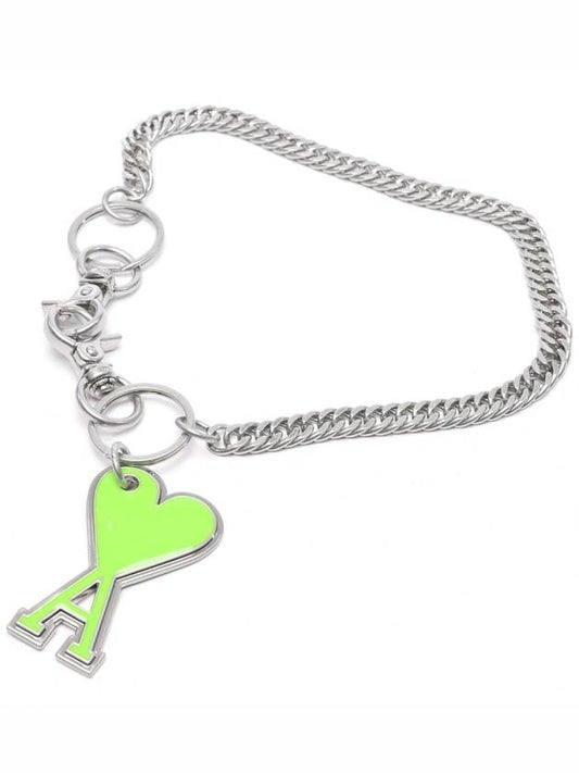 Heart Logo Chain Key Holder Green - AMI - BALAAN 2