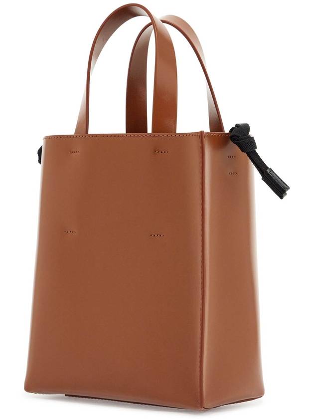 Museo Mini Leather Tote Bag Brown - MARNI - BALAAN 3