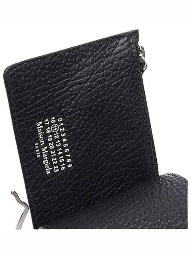 Stitch Leather Zipper Card Wallet Black - MAISON MARGIELA - BALAAN 5