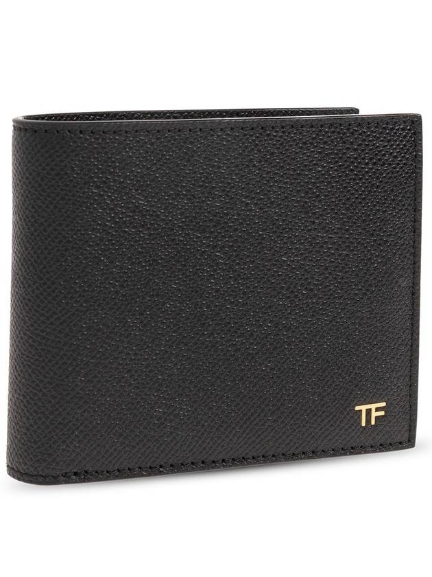 Small Grain Leather Half Wallet Black - TOM FORD - BALAAN 5