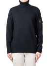 Shadow Project Wool Turtleneck Black - STONE ISLAND - BALAAN 2