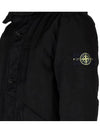 Men's David Wappen Patch Down Hooded Jacket Black - STONE ISLAND - BALAAN 5