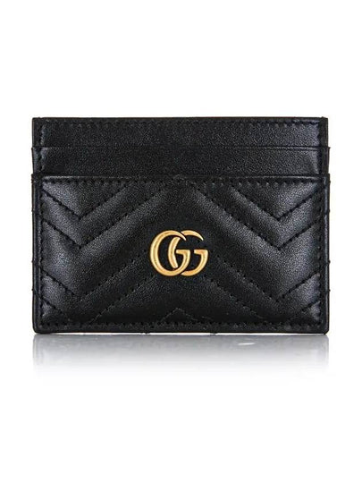 GG Marmont Matelasse 2 Tier Card Wallet Black - GUCCI - BALAAN 2