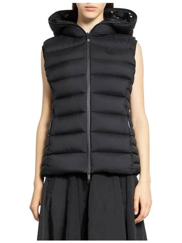 1A00033 596K7 999 BARRAUX Black Zipper Pocket Down Vest - MONCLER - BALAAN 1