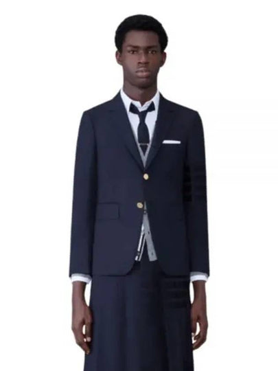 Plain Weave Suiting 4 Bar Classic Sport Jacket Dark Blue - THOM BROWNE - BALAAN 2