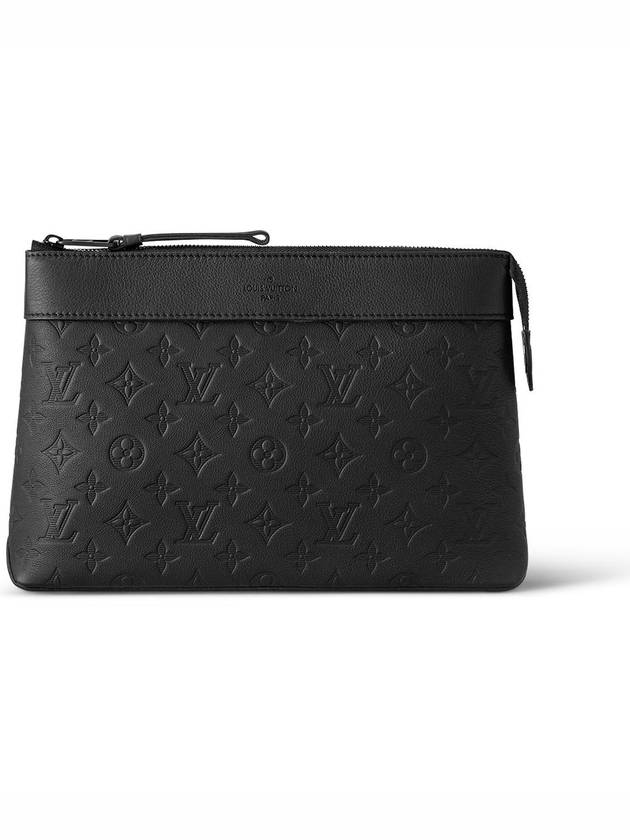 Pochette Voyage Souple Monogram Leather Pouch Bag Black - LOUIS VUITTON - BALAAN 2