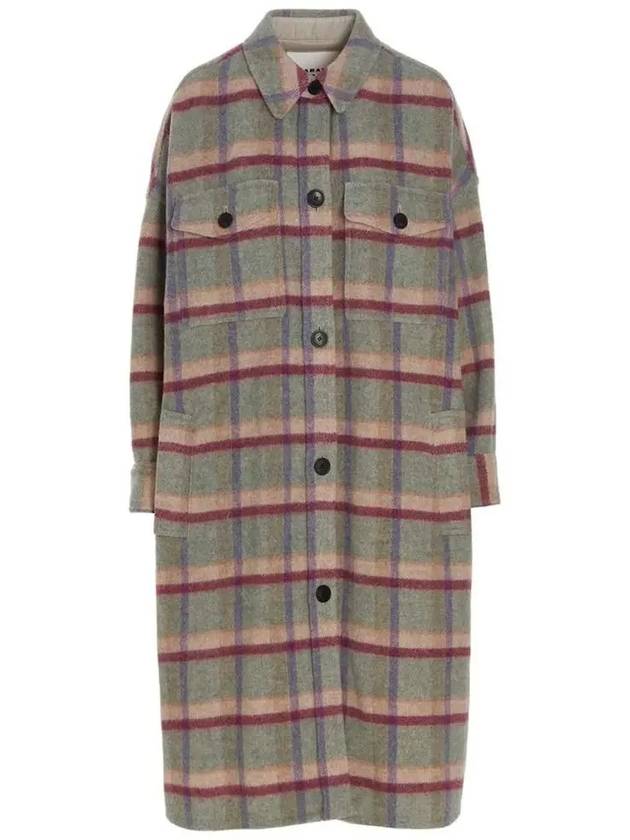 23SS Pontia Check Wool Long Coat MA0024FA A1D26E 60CE - ISABEL MARANT - BALAAN 2