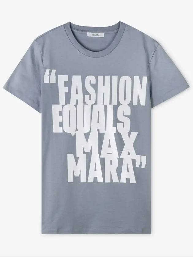 Gerard Cotton Jersey Short Sleeve T-Shirt Grey Blue - MAX MARA - BALAAN 3