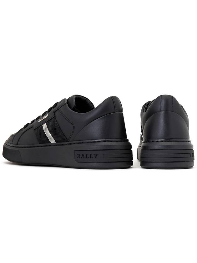 Moony Leather Low Top Sneakers Black - BALLY - BALAAN 7