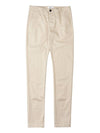 Mid-Rise Cotton Straight Pants Beige - AMI - BALAAN 9