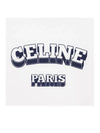 Paris 70s Logo Cotton Jersey Short Sleeve T shirt White - CELINE - BALAAN 6