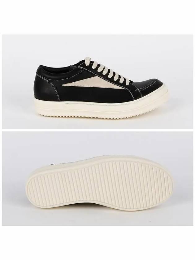 Hollywood Vintage Low Top Sneakers Milk Black - RICK OWENS - BALAAN 4