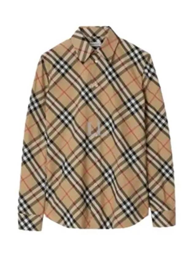 Check Pattern Shirt Beige - BURBERRY - BALAAN 2