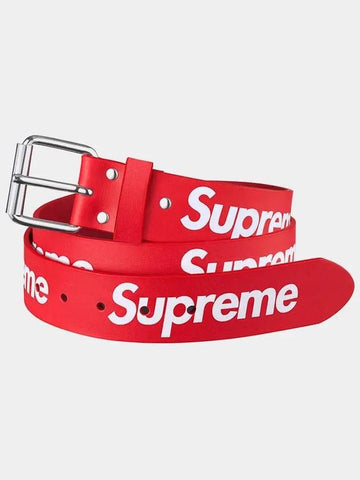 Refit leather belt SS24A27 RED - SUPREME - BALAAN 1