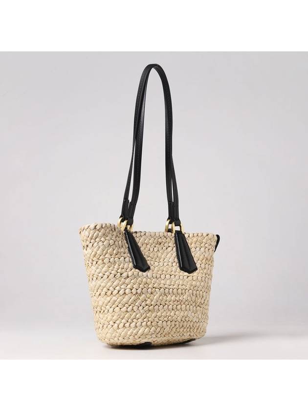 Panierm Straw Tote Bag Black Beige - MAX MARA - BALAAN 3