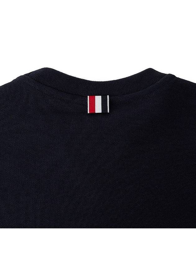 Engineered 4 Bar Stripe Loopback Jersey Knit Crewneck Sweatshirt Navy - THOM BROWNE - BALAAN 10