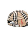 Monogram Motif Vintage Check Cotton Baseball Cap Archive Beige - BURBERRY - BALAAN 3