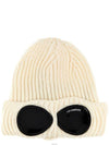 Signature Goggles Wool Beanie White - CP COMPANY - BALAAN 2