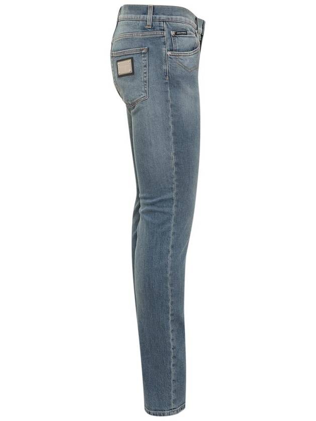 Denim Straight Pants GP02WDG8KF2S9001 VARIANTE ABBINATA BLUE - DOLCE&GABBANA - BALAAN 4