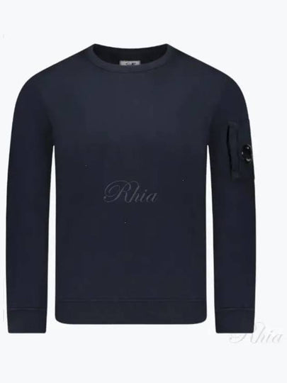 Light Fleece Crew Neck Sweatshirt Navy - CP COMPANY - BALAAN 2