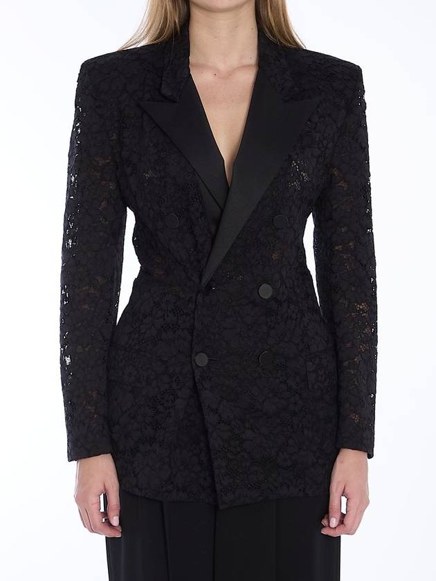 Tuxedo Jacket In Guipure - SAINT LAURENT - BALAAN 1