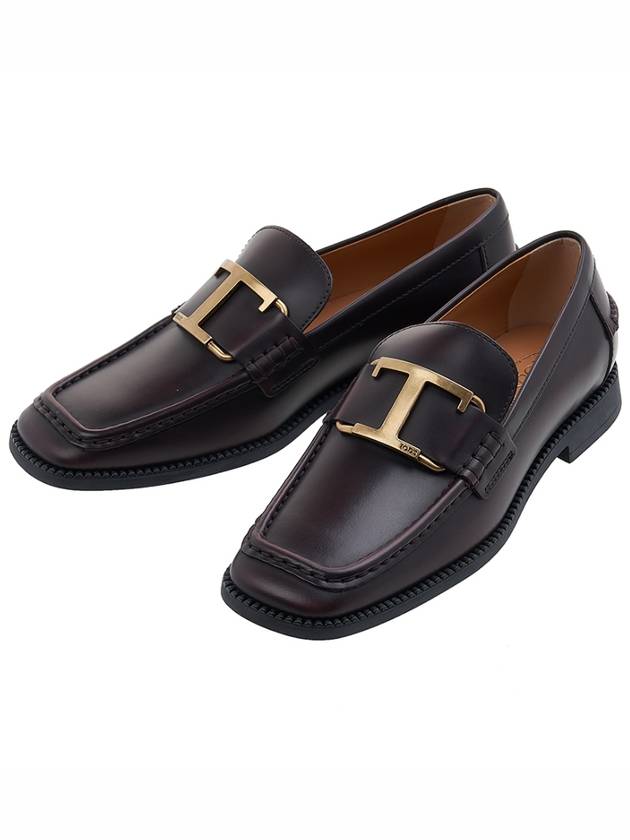 Women's Timeless Gold Loafers Brown - TOD'S - BALAAN 2