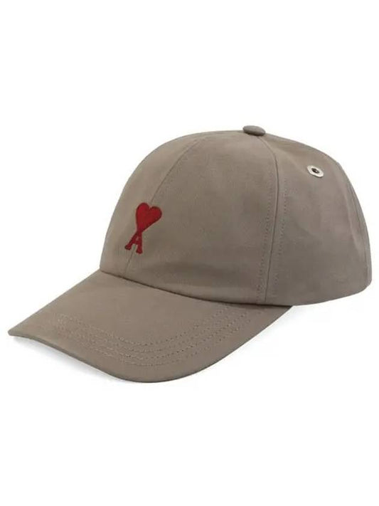 De Coeur Embroidered Logo Ball Cap Beige - AMI - BALAAN 2