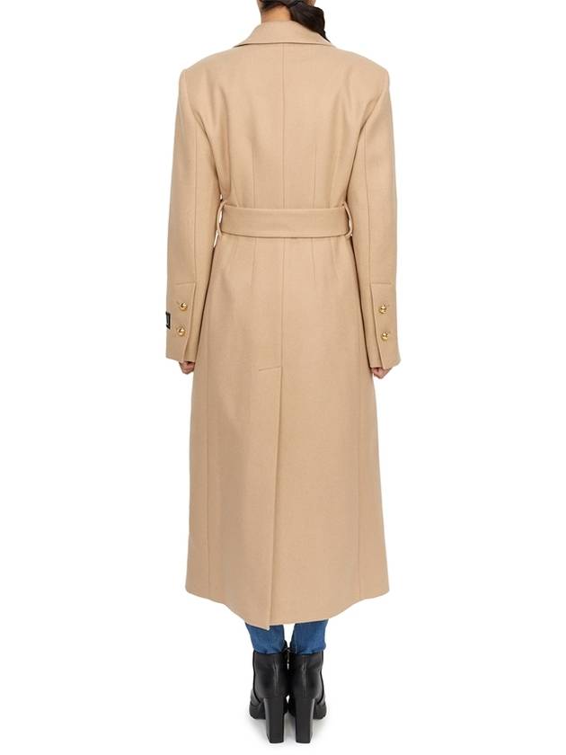 Sustainable Wool Cashmere Blend Tailored Single Coat Beige - PATOU - BALAAN 7