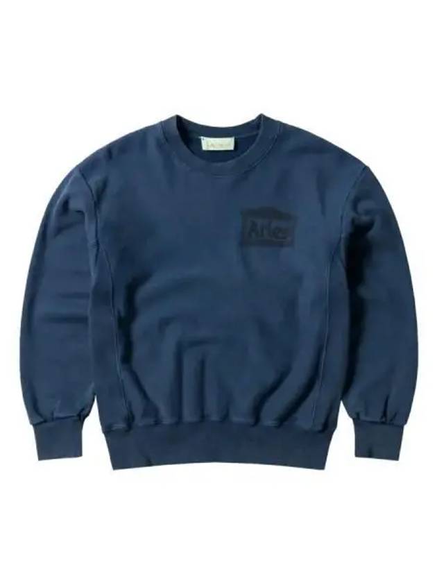 Aries Aged Premium Temple Crew Neck Navy - ARIES - BALAAN 1