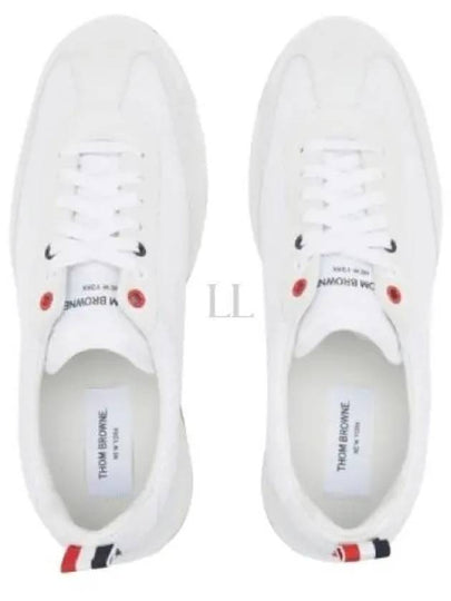 Fine Kid Suede Tech Runner White - THOM BROWNE - BALAAN 2