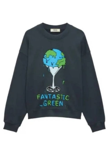 Fantastic Green Sweatshirt Grey - MSGM - BALAAN 1