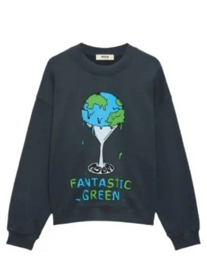 Fantastic Green Sweatshirt Grey - MSGM - BALAAN 2