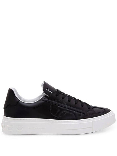 Gancini Low Top Sneakers Black - SALVATORE FERRAGAMO - BALAAN 2