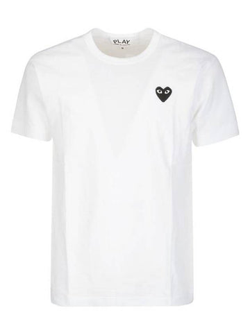 Black Wappen Short Sleeve T-Shirt White - COMME DES GARCONS PLAY - BALAAN 1