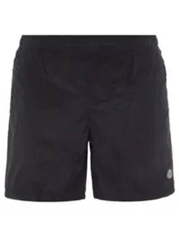 Men's Logo Patch Nylon Swim Shorts Steel Grey - STONE ISLAND - BALAAN.