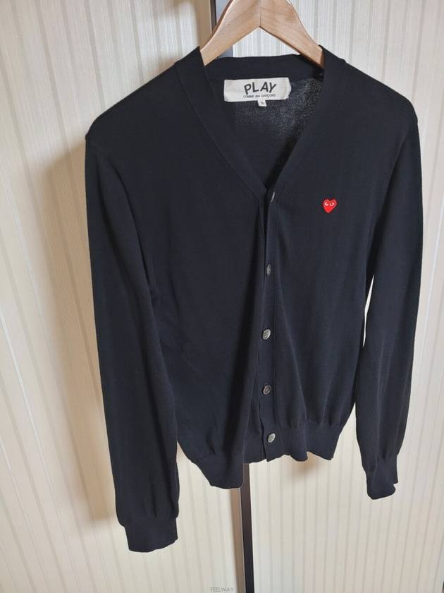 S Black Red Small Wappen Men Cardigan AZ N054 - COMME DES GARCONS - BALAAN 4